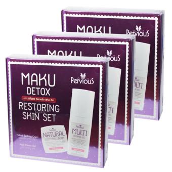 Pervious Maku Detox Restoring Skin Set ชุดครีมเพอร์เวียส มากุ ดีท๊อกซ์ เซ็ทกู้หนังหน้า ปรับสภาพผิวหน้าให้เนียนใส (3 เซ็ท) Pervious Maku Detox Restoring Skin Set ชุดครีมเพอร์เวียส มากุ ดีท๊อกซ์ เซ็ทกู้หนังหน้า ปรับสภาพผิวหน้าให้เนียนใส (3 เซ็ท)