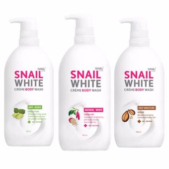 Snail White Cream Body Wash ครีมอาบน้ำ 3 สูตร (500 ml) Snail White Cream Body Wash ครีมอาบน้ำ 3 สูตร (500 ml)