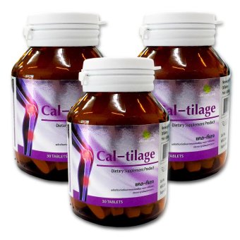 Cal-tilage แคล-ทีเลจ อาหารเสริมแคลเซียมผสมวิตามินดี และกระดูกอ่อนปลาฉลาม 30เม็ด ( 3 ขวด ) Cal-tilage แคล-ทีเลจ อาหารเสริมแคลเซียมผสมวิตามินดี และกระดูกอ่อนปลาฉลาม 30เม็ด ( 3 ขวด )