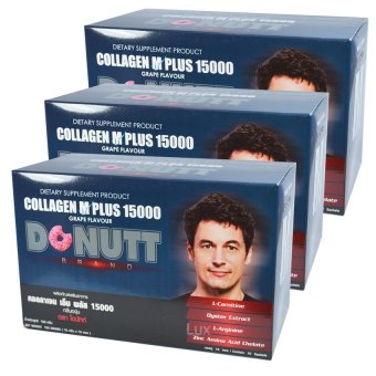 Donut Collagen M Plus 15000mg. Grape Flavour โดนัทคอลลาเจน เอ็ม พลัส สูตรพิเศษเฉพาะท่านชาย บรรจุ 10 ซอง (3 กล่อง) Donut Collagen M Plus 15000mg. Grape Flavour โดนัทคอลลาเจน เอ็ม พลัส สูตรพิเศษเฉพาะท่านชาย บรรจุ 10 ซอง (3 กล่อง)