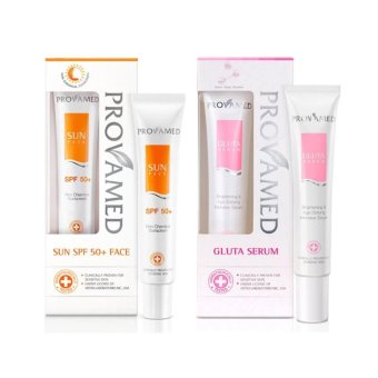 Provamed Gluta Serum 30 ml.Provamed Sun SPF 50+ ครีมกันแดด 30 ml. (White) Provamed Gluta Serum 30 ml.Provamed Sun SPF 50+ ครีมกันแดด 30 ml. (White)