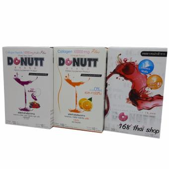 Donut Collagen 10000 mg 10ซอง/กล่อง รสอเชโรล่าเชอรี่+รสส้ม+ รสมิกซ์เบอรรี่ (รสละ1 กล่อง รวม 3 กล่อง) Donut Collagen 10000 mg 10ซอง/กล่อง รสอเชโรล่าเชอรี่+รสส้ม+ รสมิกซ์เบอรรี่ (รสละ1 กล่อง รวม 3 กล่อง)