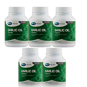 Mega We Care Garlic Oil น้ำมันกระเทียม ลดโคเลสเตอรอล (100แคปซูล) * 5 กระปุก Mega We Care Garlic Oil น้ำมันกระเทียม ลดโคเลสเตอรอล (100แคปซูล) * 5 กระปุก