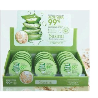 Sasimi Powder แป้งพัฟว่านหางจระเข้ 99% 1 กล่อง 15 ตลับ Sasimi Powder แป้งพัฟว่านหางจระเข้ 99% 1 กล่อง 15 ตลับ