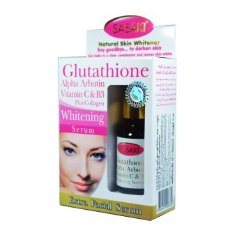 Sasaki Whitening Serumซาซากิ ไวท์เทนนิ่ง เซรั่ม ผิวขาว สูตรกลูต้าไธโอน ขนาดบรรจุ15ml. (1กล่อง) Sasaki Whitening Serumซาซากิ ไวท์เทนนิ่ง เซรั่ม ผิวขาว สูตรกลูต้าไธโอน ขนาดบรรจุ15ml. (1กล่อง)