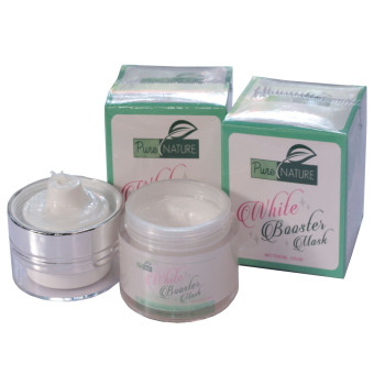 Mask Pure Nature มาส์กเพียว คืนเดียวรู้เรื่อง White Booster Mask ไวท์เทนนิ่งครีม 15 กรัม 2 กระปุก Mask Pure Nature มาส์กเพียว คืนเดียวรู้เรื่อง White Booster Mask ไวท์เทนนิ่งครีม 15 กรัม 2 กระปุก