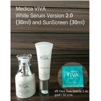 Medica VIVA White Serum Version 2.0(30 ml) and SunScreen (30 ml) เมดิก้า วิว่า เซรั่มเวอร์ชั่่น 2.0 และ กันแดด Medica VIVA White Serum Version 2.0(30 ml) and SunScreen (30 ml) เมดิก้า วิว่า เซรั่มเวอร์ชั่่น 2.0 และ กันแดด