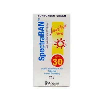 Stiefel SpectraBAN Sensitive SPF 30 (20g) ครีมกันแดด สูตรอ่อนโยน สำหรับผิวบอบบางแพ้ง่าย 1 หลอด Stiefel SpectraBAN Sensitive SPF 30 (20g) ครีมกันแดด สูตรอ่อนโยน สำหรับผิวบอบบางแพ้ง่าย 1 หลอด