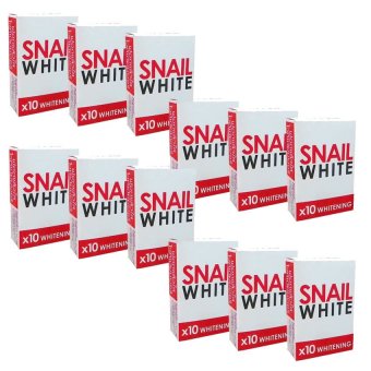 Snail White Soap x10 Whitening สบู่หอยทาก ฟอกผิว 70g. (แพ็ค 12 ก้อน) Snail White Soap x10 Whitening สบู่หอยทาก ฟอกผิว 70g. (แพ็ค 12 ก้อน)