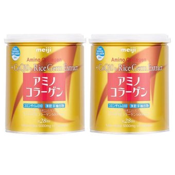 Meiji Amino Collagen + CoQ10 & Rice Germ Extract คอลลาเจนผงจากญี่ปุ่น 5000 มก. + โคคิวเท็นและสารสกัดจากจมูกข้าว 200g (2 กระป๋อง) Meiji Amino Collagen + CoQ10 & Rice Germ Extract คอลลาเจนผงจากญี่ปุ่น 5000 มก. + โคคิวเท็นและสารสกัดจากจมูกข้าว 200g (2 กระป๋อง)