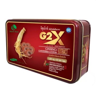 Linhzhimin G2X จีทูเอ็กซ์ โสมเกาหลีและเห็ดหลินจือแดง (1 กล่อง x 60แคปซูล) Linhzhimin G2X จีทูเอ็กซ์ โสมเกาหลีและเห็ดหลินจือแดง (1 กล่อง x 60แคปซูล)