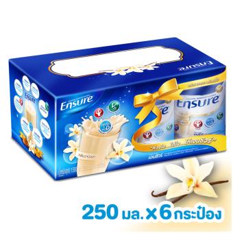 Ensureชุดของขวัญเอนชัวร์อาหารสูตรครบถ้วน ชนิดน้ำ กลิ่นวานิลลา250มลx6 Ensure Complete and balanced nutrition liquid gift set vanilla 250 mlx6 Ensureชุดของขวัญเอนชัวร์อาหารสูตรครบถ้วน ชนิดน้ำ กลิ่นวานิลลา250มลx6 Ensure Complete and balanced nutrition liquid gift set vanilla 250 mlx6