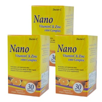 Doctor-C Nano Vitamin C & Zinc ด๊อกเตอร์ ซี นาโนวิตามินซี + ซิงค์ 1000 Complex บรรจุ 30 เม็ด (3 กล่อง) Doctor-C Nano Vitamin C & Zinc ด๊อกเตอร์ ซี นาโนวิตามินซี + ซิงค์ 1000 Complex บรรจุ 30 เม็ด (3 กล่อง)