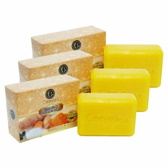 Ceeya's สบู่ซีย่าส์ สบู่ผิวขาว ผิวขาวใสมีออร่า สูตรขมิ้น คอลลาเจน 3 กล่อง (80 กรัม/กล่อง) Ceeya's สบู่ซีย่าส์ สบู่ผิวขาว ผิวขาวใสมีออร่า สูตรขมิ้น คอลลาเจน 3 กล่อง (80 กรัม/กล่อง)