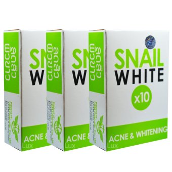Snail White Acne & Whitening Soap x 10สบู่กลูต้า บายดรีม สเนลไวท์ ลดสิว เพิ่มผิวขาวx 10ขนาด70กรัม(3ก้อน) Snail White Acne & Whitening Soap x 10สบู่กลูต้า บายดรีม สเนลไวท์ ลดสิว เพิ่มผิวขาวx 10ขนาด70กรัม(3ก้อน)