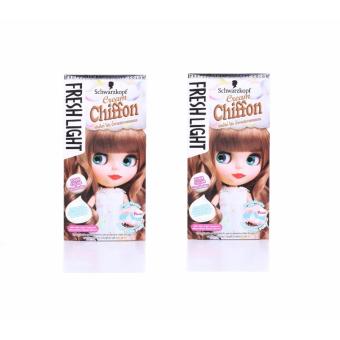 Schwarzkopf Freshlight Foam color - Cream Chiffon 95ml โฟมย้อมสีผมสีน้ำตาลประกายทองแดง(แพ็คคู่) Schwarzkopf Freshlight Foam color - Cream Chiffon 95ml โฟมย้อมสีผมสีน้ำตาลประกายทองแดง(แพ็คคู่)