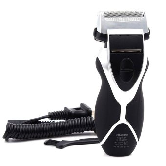อ๋อผู้ชายที่โกนหนวดไฟฟ้าสองใบมีดแบบชาร์จตาข่ายมีดโกน Groomer เราปลั๊กสีดำ & เงิน อ๋อผู้ชายที่โกนหนวดไฟฟ้าสองใบมีดแบบชาร์จตาข่ายมีดโกน Groomer เราปลั๊กสีดำ & เงิน