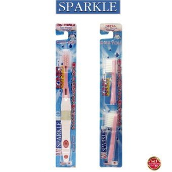 Sparkle แปรงสีฟันสปาร์คเคิล Ionic Toothbrush + หัวแปรง รีฟิว (Refill) (สีชมพู) Sparkle แปรงสีฟันสปาร์คเคิล Ionic Toothbrush + หัวแปรง รีฟิว (Refill) (สีชมพู)