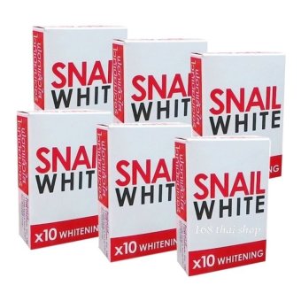 Snail White Soap x10 Whitening สบู่หอยทาก ฟอกผิว 70g. (แพ็ค 6 ก้อน) Snail White Soap x10 Whitening สบู่หอยทาก ฟอกผิว 70g. (แพ็ค 6 ก้อน)