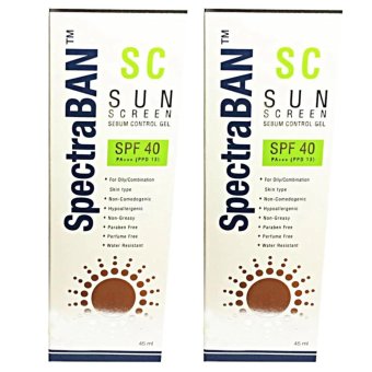 Spectraban SC SPF40 PA+++ ปกป้องผิวจากรังสียูวี พร้อมควบคุมความมัน 45 ml. (2 ขวด ) Spectraban SC SPF40 PA+++ ปกป้องผิวจากรังสียูวี พร้อมควบคุมความมัน 45 ml. (2 ขวด )