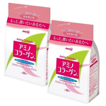 Meiji Amino Collagen 5000mg. แบบรีฟิล สำหรับ 30 วัน (2 ถุง x 214g.) Meiji Amino Collagen 5000mg. แบบรีฟิล สำหรับ 30 วัน (2 ถุง x 214g.)