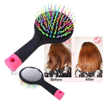 Elit หวีป้องกันไฟฟ้าสถิตย์ หวีผมตรง พร้อมกระจก Rainbow Magic Comb รุ่น Eye-Candy (Black) Elit หวีป้องกันไฟฟ้าสถิตย์ หวีผมตรง พร้อมกระจก Rainbow Magic Comb รุ่น Eye-Candy (Black)