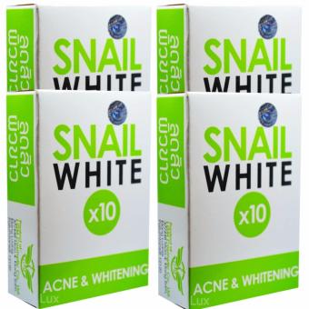 Snail White Acne & Whitening Soap x 10 สบู่กลูต้า บายดรีม สเนลไวท์ ลดสิว เพิ่มผิวขาว x 10 ขนาด 70 กรัม (4 ก้อน) Snail White Acne & Whitening Soap x 10 สบู่กลูต้า บายดรีม สเนลไวท์ ลดสิว เพิ่มผิวขาว x 10 ขนาด 70 กรัม (4 ก้อน)