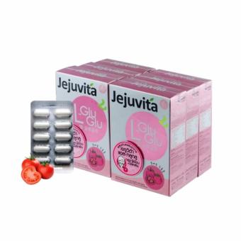 karmart L-Glu Glu Jejuvita แอลกลูกลู เจจูวิต้า อาหารเสริมแอลกลูต้าไธโอน วิตามินผิวขาว กลูต้าผิวขาว กล่องละ 6 เม็ด x 6 กล่อง karmart L-Glu Glu Jejuvita แอลกลูกลู เจจูวิต้า อาหารเสริมแอลกลูต้าไธโอน วิตามินผิวขาว กลูต้าผิวขาว กล่องละ 6 เม็ด x 6 กล่อง
