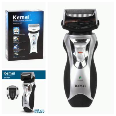 Kemei เครื่องโกนหนวดไร้สายพร้อมกันจอน 2 in 1 & ชาร์จไฟในตัว รุ่น KM-8007