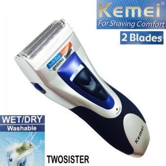 2560 Kemei Twosister เครื่องโกนหนวดกันน้ำไฟฟ้าไร้สาย ขนาดพกพา รุ่น KM-6088
