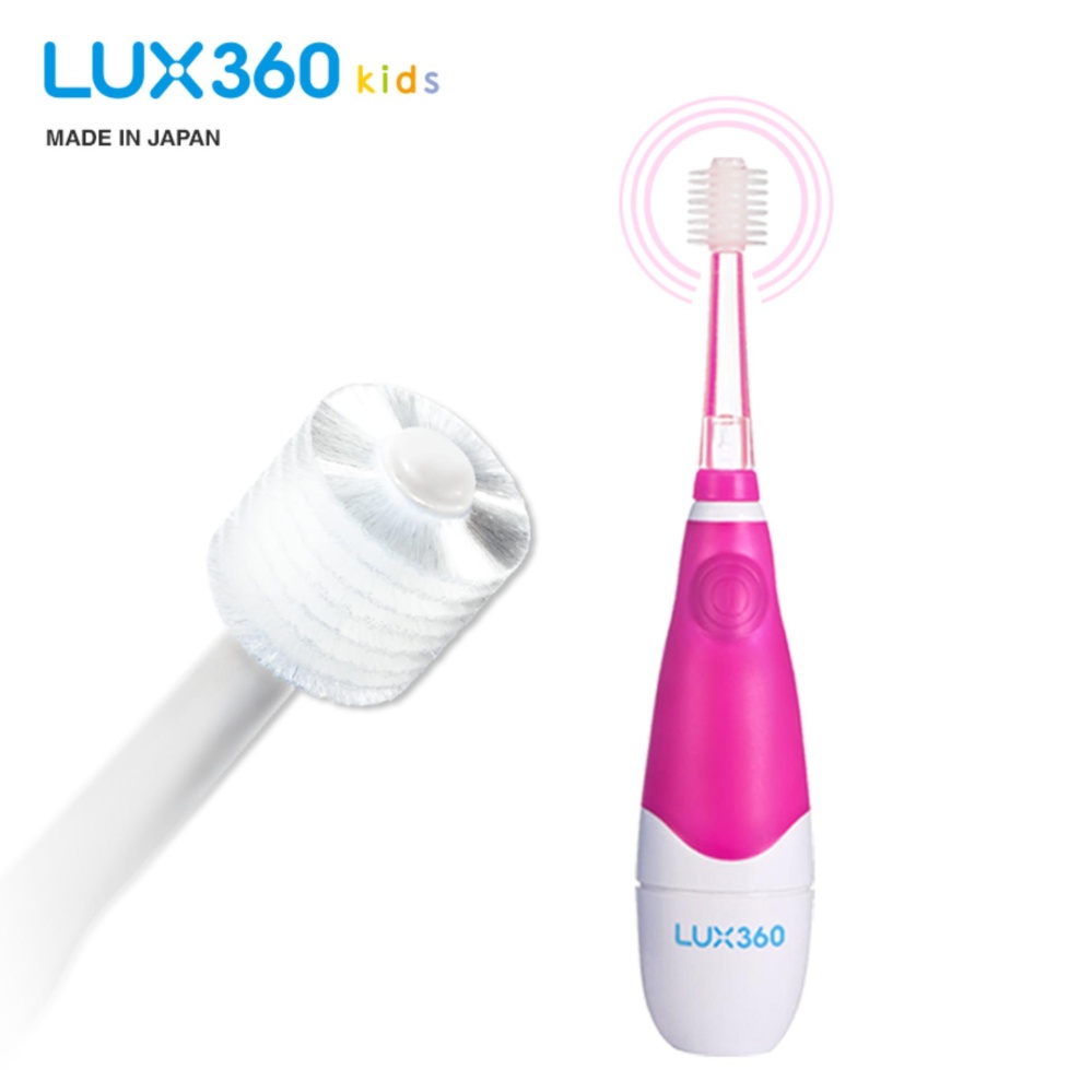 แปรงสีฟันไฟฟ้า รอยยิ้มขาวสดใสใน 1 สัปดาห์ แพร่ LUX360 Kids Sonic แปรงฟันสีฟันไฟฟ้าสำหรับลูกๆ ทั้งสะอาดทั้งฝึกให้เด็กๆแปรงฟัน ที่สำคัญไม่เจ็บและสนุก ด้วยขนแปรงนุ่ม360องศา แถมมีไฟด้วย   แปรงสีฟันไฟฟ้า   แปรงสีฟัน  แปรงสีฟันเด็ก   หัวแปรง Made in Japan 