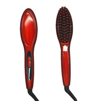 ซื้อ/ขาย MOON STORE Household Salon Hair Straightener Comb for Dry and Wet Use with Overheating Protection Function Red US Plug - intl