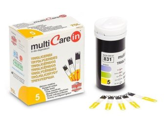 MultiCare In แผ่นตรวจ ไตรกลีเซอไรด์ 25 แผ่น
