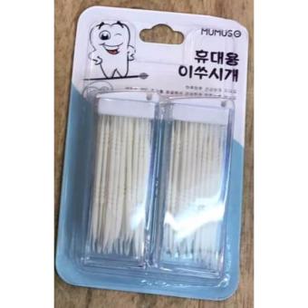 MUMUS ไม้จิ้มฟันพลาสติก ปลายเป็นขน (สีขาว) 100 ชิ้น /กล่อง ( 1กล่อง) MUMUS ไม้จิ้มฟันพลาสติก ปลายเป็นขน (สีขาว) 100 ชิ้น /กล่อง ( 1กล่อง)