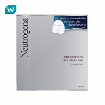 Neutrogena นูโทรจีนา ไฟน์ แฟร์เนส ดีพ ไวท์เทนนิ่ง มาส์ค 4 แผ่น Neutrogena นูโทรจีนา ไฟน์ แฟร์เนส ดีพ ไวท์เทนนิ่ง มาส์ค 4 แผ่น