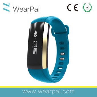 OLED Oximeter Blood Pressure Heart Rate Monitor Bluetooth Sport Smart Bracelet Watch IP67 Waterproof Black - intl