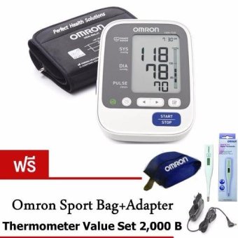 Omron เครื่องวัดความดัน รุ่น HEM-7130 แถมฟรี Omron Set Adapter + กระเป๋า Sport Bag+ Thermometer MC245 มูลค่า 2,000บาท