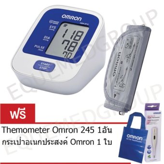 OMRON เครื่องวัดความดัน รุ่น HEM-8712 (Omron Ditital Thermomrter mc-245 1 อัน) แถมฟรี กระเป๋า Omron 1 ใบ