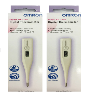 Omron MC-245 Digital Thermometer เครื่องวัดอุณหภูมิดิจิตอล 2 อัน