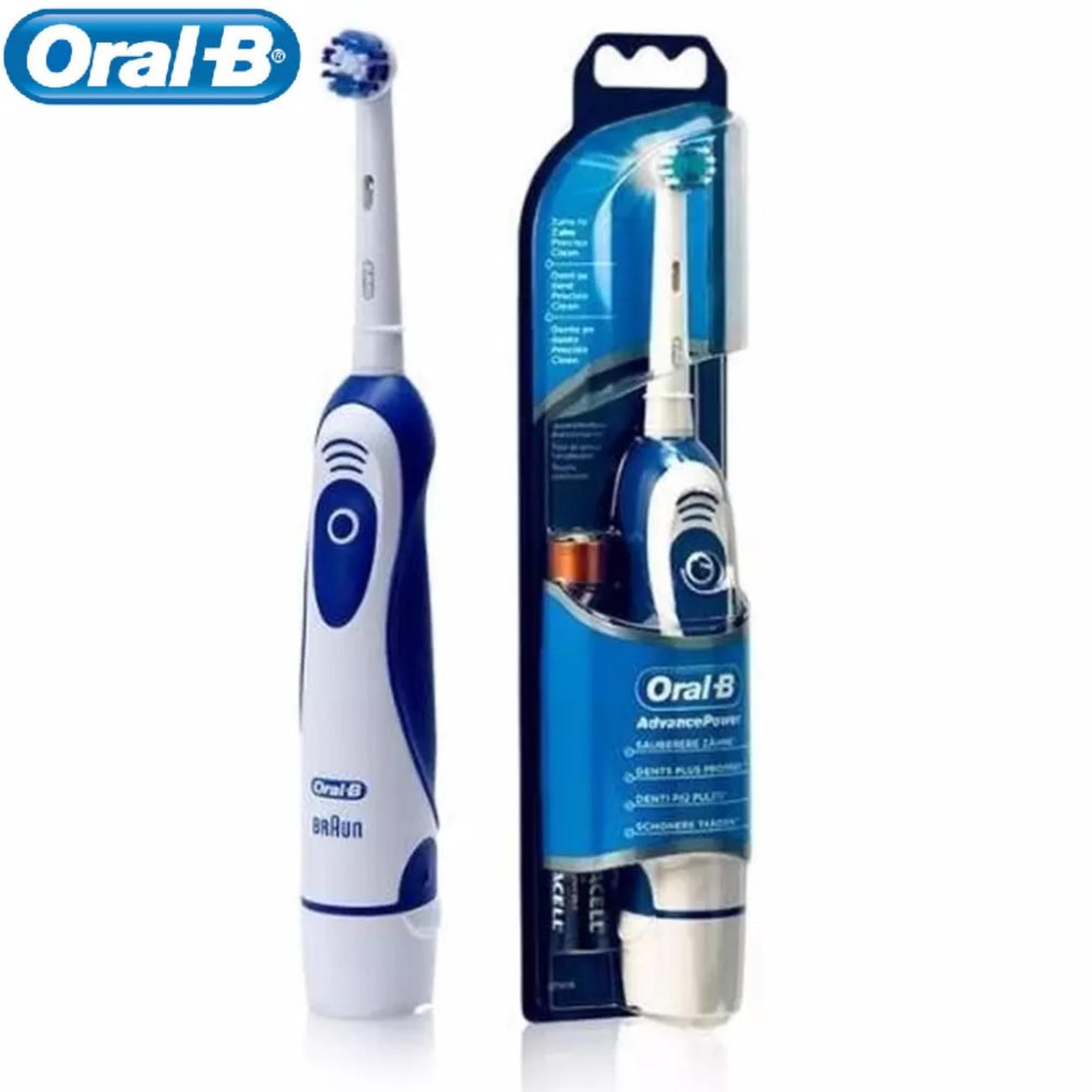 แปรงสีฟันไฟฟ้าเพื่อรอยยิ้มขาวสดใส บึงกาฬ Oral B แปรงสีฟันไฟฟ้า ออรัล บี Advance Power400 DB4010 Battery Powered Electric Toothbrush  White Blue 