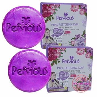 จัดโปรโมชั่น Pervious Restoring Soap เพอร์เวียส สบู่กู้หนังหน้าคืน ไร้สิว ขาวใสผิวออร่า ขนาด 100 กรัม x 2ก้อน ประกาศขาย Pervious Restoring Soap เพอร์เวียส สบู่กู้หนังหน้าคืน ไร้สิว ขาวใสผิวออร่า ขนาด 100 กรัม x 2ก้อน
