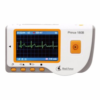 Portable Heart ECG Monitor Software Electrocardiogram CE Health Monitor Rapid ECG EKG Tester Easy Handheld Prince 180B - intl