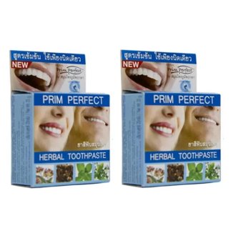 Prim Perfect Herbal Toothpasteยาสีฟันสมุนไพร ภูมิพฤกษา25g. -(แพ็คคู่) Prim Perfect Herbal Toothpasteยาสีฟันสมุนไพร ภูมิพฤกษา25g. -(แพ็คคู่)