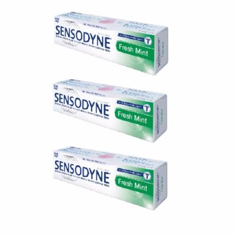 SENSODYNE TOOTHPASTE-FRESH MINT160g.เซ็นโซดายน์ ยาสีฟัน เฟรชมิ้นท์160กรัม(แพ็ค3หลอด) SENSODYNE TOOTHPASTE-FRESH MINT160g.เซ็นโซดายน์ ยาสีฟัน เฟรชมิ้นท์160กรัม(แพ็ค3หลอด)