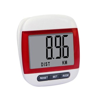 SP เครื่องนับก้าวการเดินและวัดแคลอรี่ระบบดิจิตอล (Pedometer) -สีแดง SP เครื่องนับก้าวการเดินและวัดแคลอรี่ระบบดิจิตอล (Pedometer) -สีแดง
