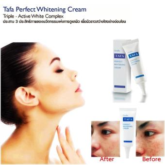 Tafa Perfect Whitening Cream ทาฟา เพอร์เฟ็คท์ ไวท์เทนนิ่ง ครีมรักษาฝ้า กระ จุดด่างดำ เห็นผลไว ใน 2 สัปดาห์ 8g Tafa Perfect Whitening Cream ทาฟา เพอร์เฟ็คท์ ไวท์เทนนิ่ง ครีมรักษาฝ้า กระ จุดด่างดำ เห็นผลไว ใน 2 สัปดาห์ 8g