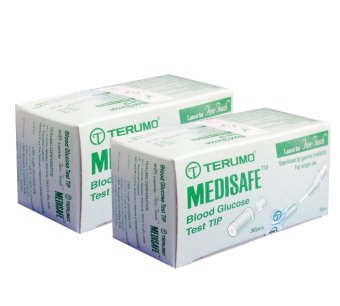 TERUMO Medisafe Mini แผ่นตรวจน้ำตาลพร้อมเข็มเจาะเลือด อย่างละ 30 ชิ้น(2กล่อง)