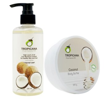 ลดราคา Tropicana น้ำมันมะพร้าวสกัดเย็นบริสุทธิ์ ขนาด 250 มิลลิลิตร +Tropicana Coconut Body Butter ครีมบำรุงผิว กลิ่นมะพร้าว สูตรnon-paraben ขนาด 250 g. ลดราคา Tropicana น้ำมันมะพร้าวสกัดเย็นบริสุทธิ์ ขนาด 250 มิลลิลิตร +Tropicana Coconut Body Butter ครีมบำรุงผิว กลิ่นมะพร้าว สูตรnon-paraben ขนาด 250 g.