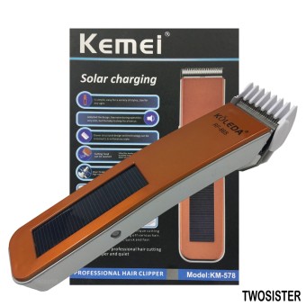 ประเทศไทย Twosister Kemei ปัตตาเลี่ยนไฟฟ้าไร้สาย 2 in1 พลังงานแสงอาทิตย์ KM-578