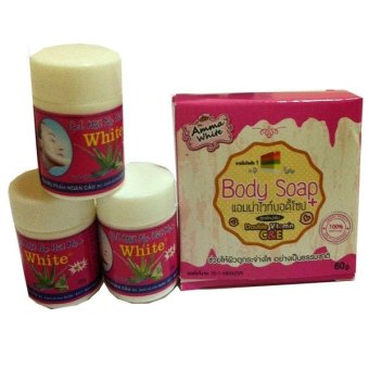 White มาร์คลอกสิวเสี้้ยน 20g. จำนวน 3ชุด +สบู่ฟอกผิวขาว Amma White White มาร์คลอกสิวเสี้้ยน 20g. จำนวน 3ชุด +สบู่ฟอกผิวขาว Amma White